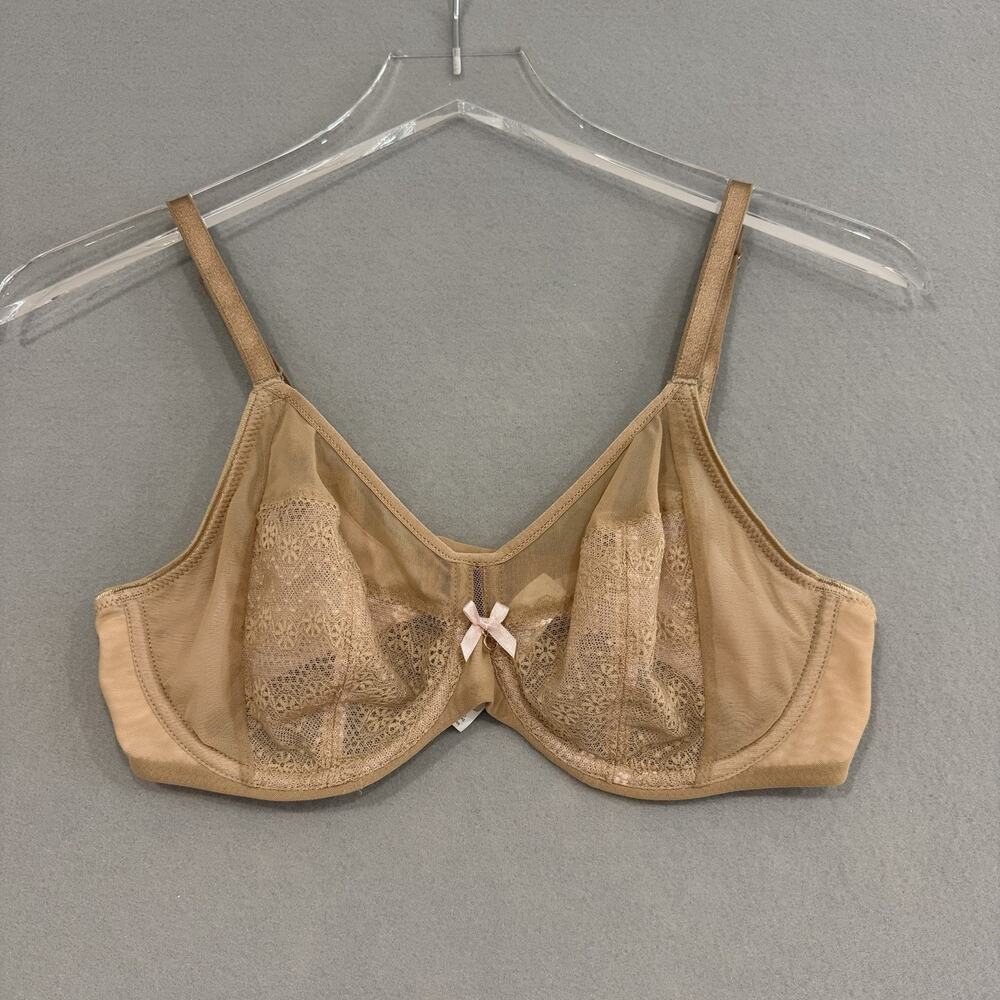 Chantelle Bra Size 34D Nude Revere Moi Perfect Fit Underwire Sheer Lace
